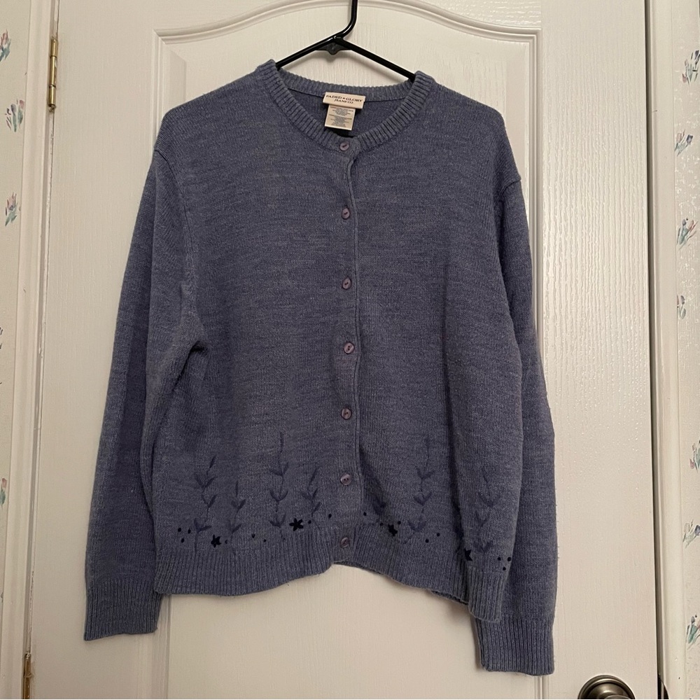 Faded Glory Women's Blue Cardigan Sweater